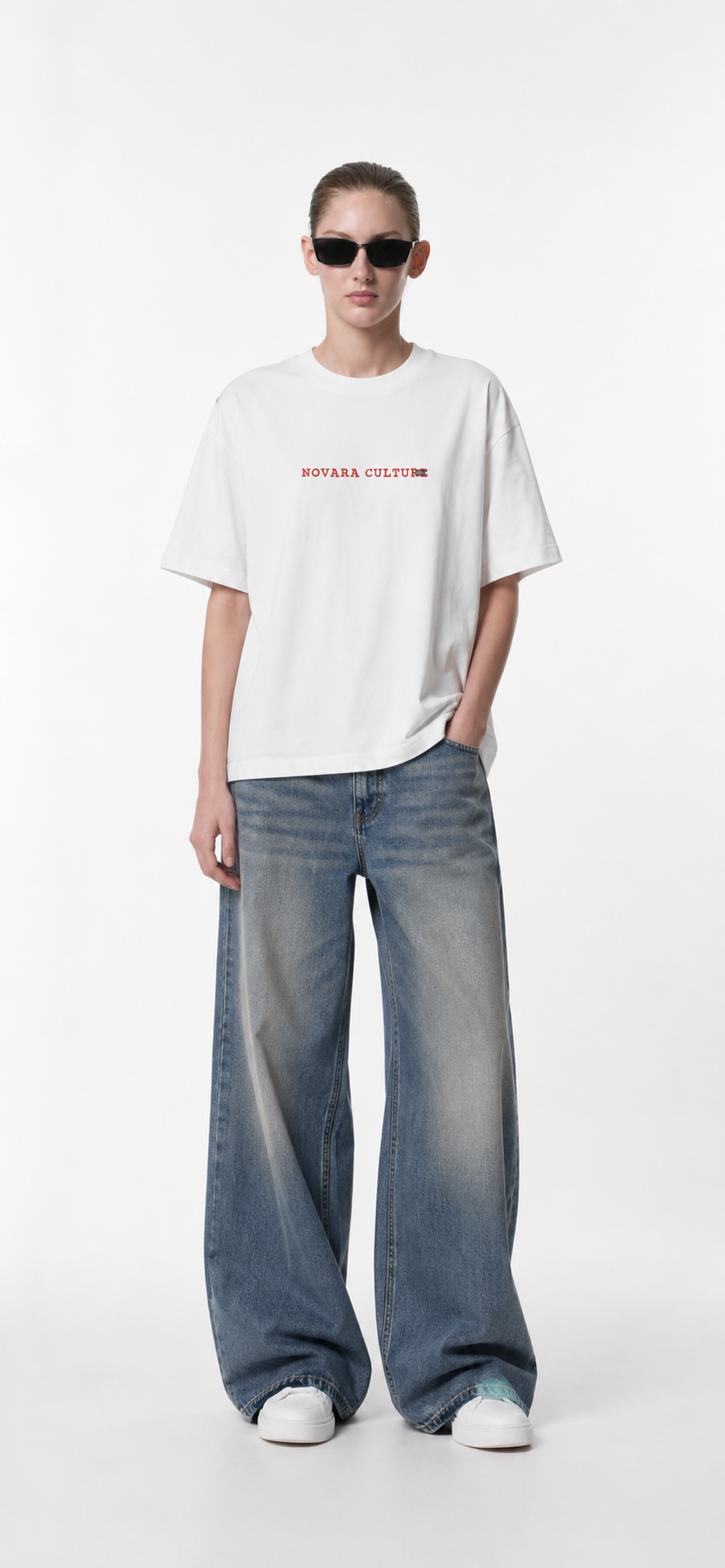 Unisex Boxy Drop Shoulder Crop T-Shirt ODMPOD   Novara Studio