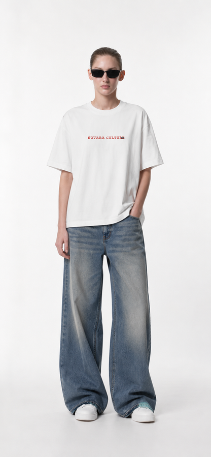 Unisex Boxy Drop Shoulder Crop T-Shirt ODMPOD   Novara Studio
