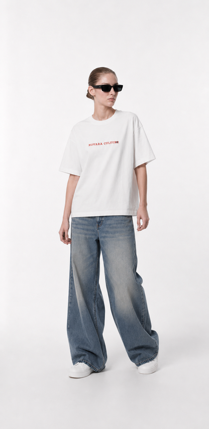 Unisex Boxy Drop Shoulder Crop T-Shirt ODMPOD   Novara Studio