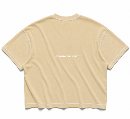 Retro Waffle Boxy Tee Novara Studio   Novara Studio