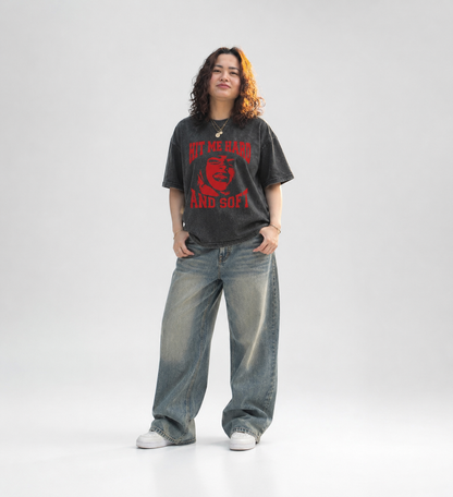 Mineral Wash Boxy Cotton T-Shirt ODMPOD   Novara Studio