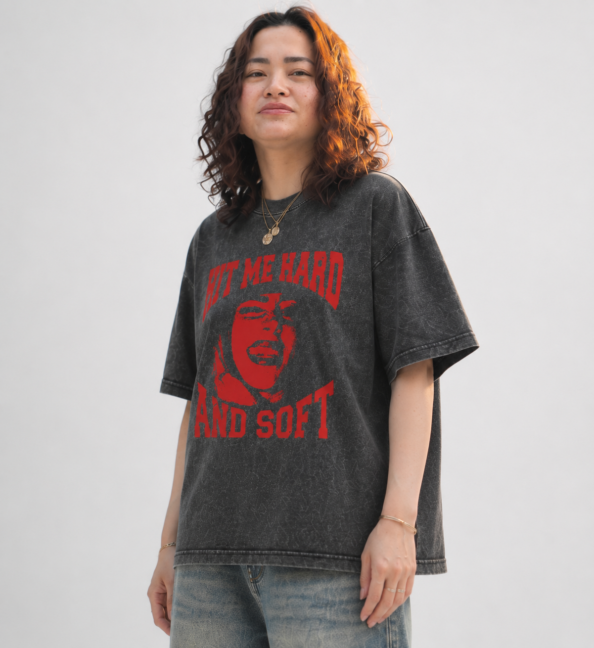 Mineral Wash Boxy Cotton T-Shirt ODMPOD   Novara Studio