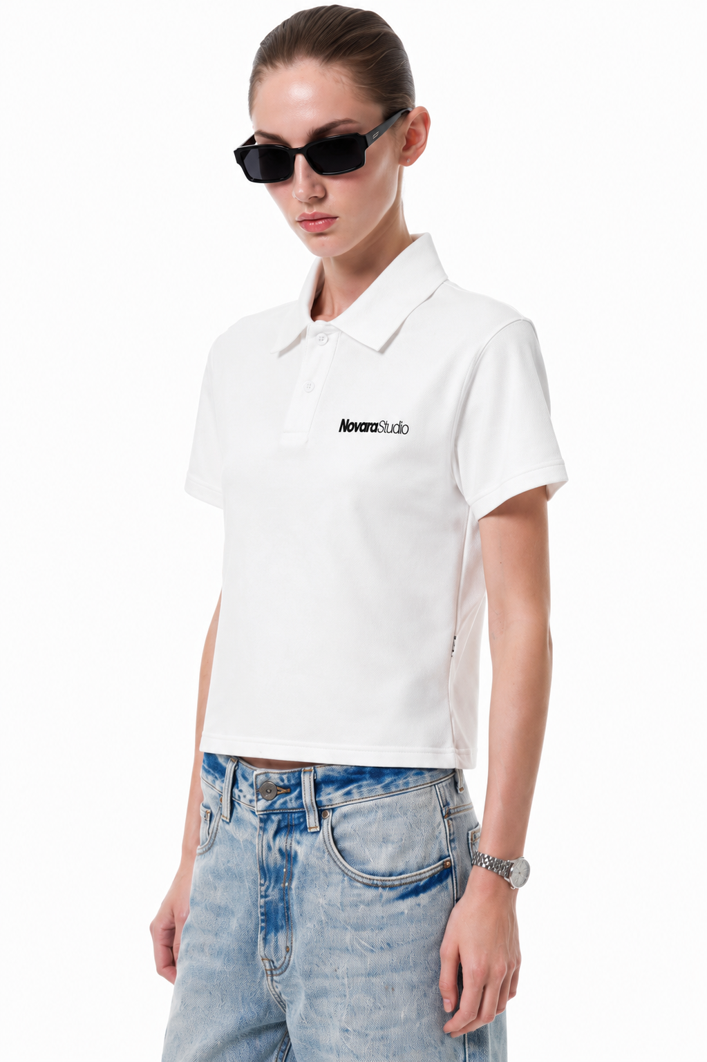 Essential Cropped Polo Shirt ODMPOD Novara Studio