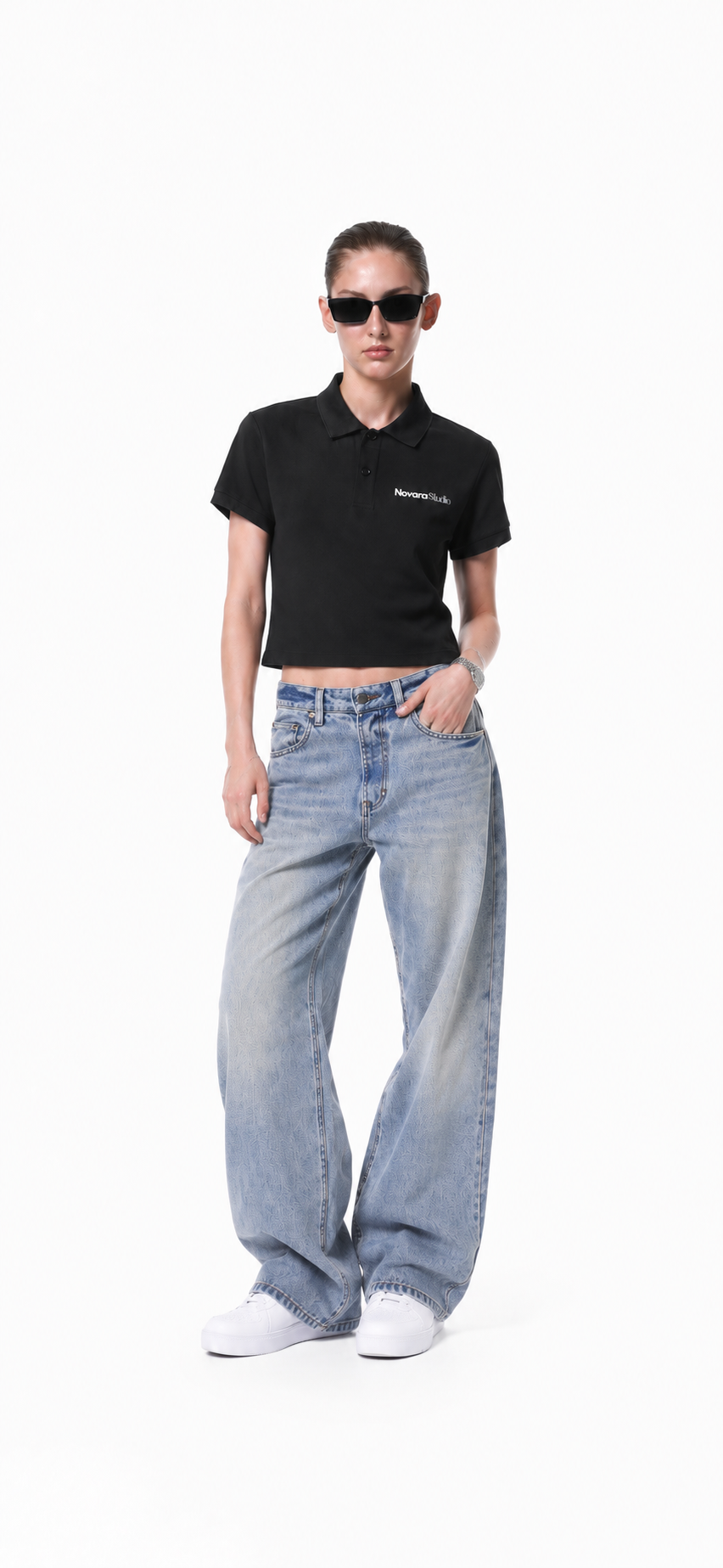 Essential Cropped Polo ODMPOD   Novara Studio