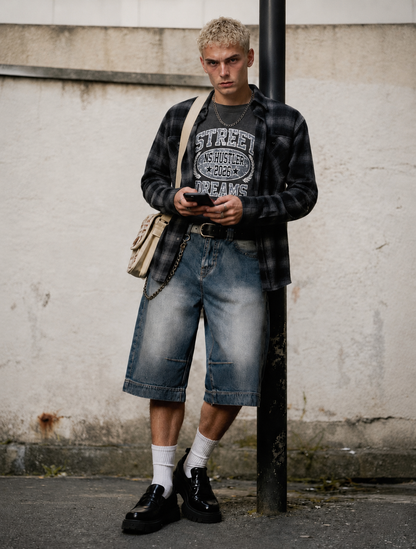 90s Baggy Denim Shorts Novara Studio   Novara Studio
