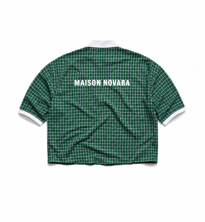 Maison Check Boxy Polo ODMPOD   Novara Studio