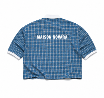 Maison Check Boxy Polo ODMPOD   Novara Studio