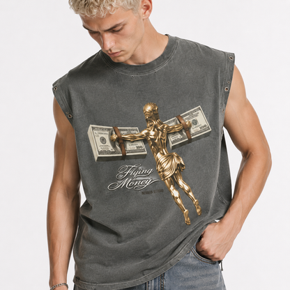 Distressed Grommet Eyelet Tank Top ODMPOD   Novara Studio
