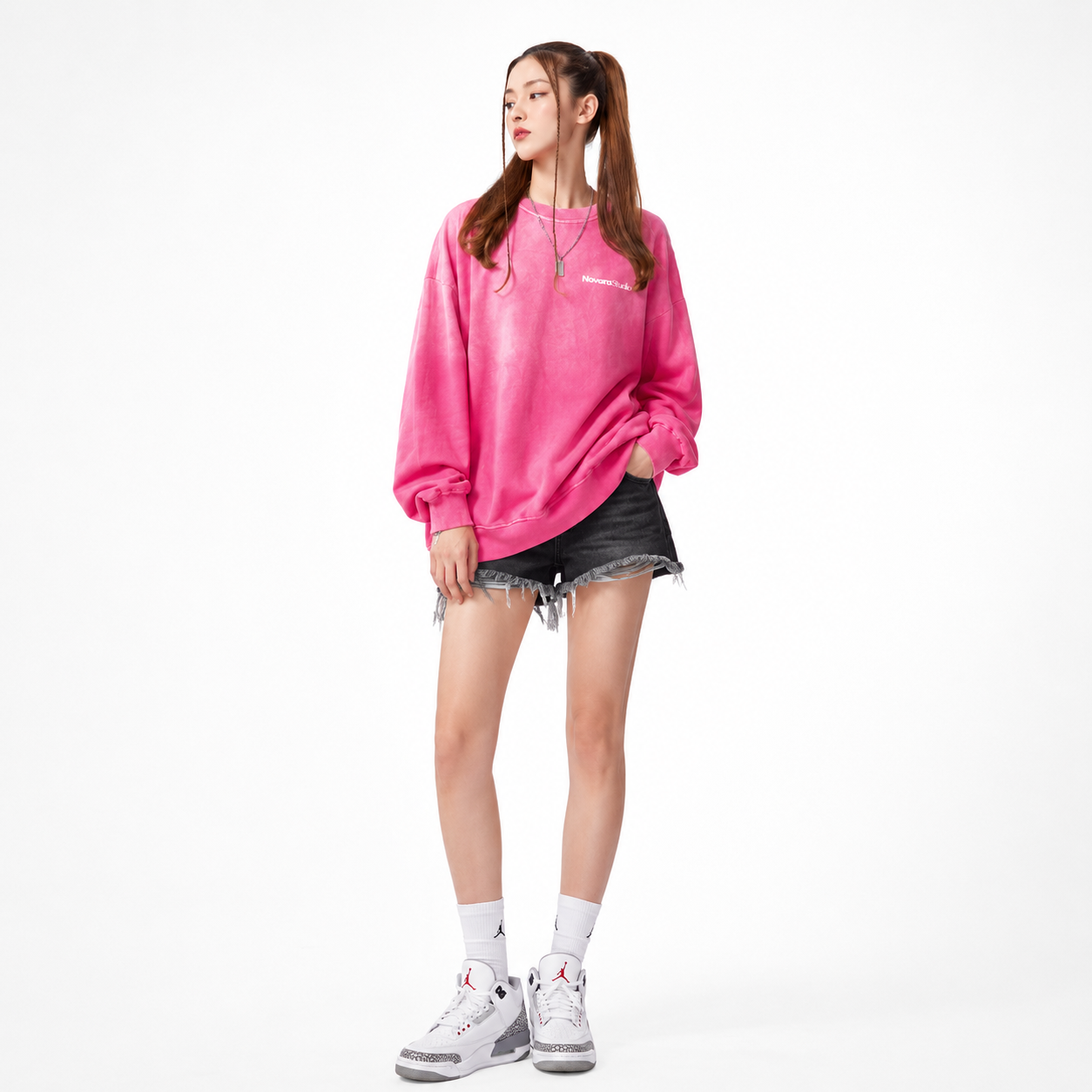 Sunfade Drop-Shoulder Cotton Sweatshirt ODMPOD   Novara Studio