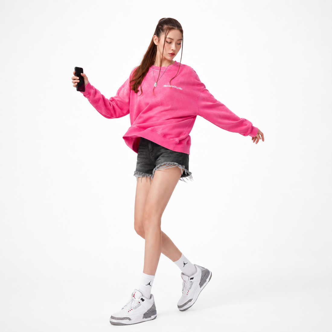 Sunfade Drop-Shoulder Cotton Sweatshirt ODMPOD   Novara Studio