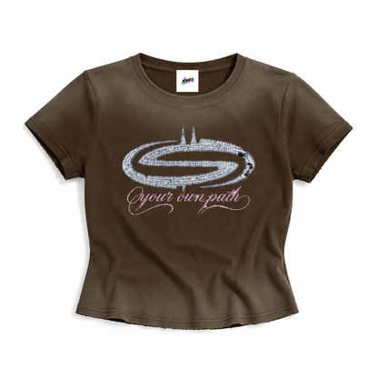 Create Your Own Path Baby Tee Novara Studio   Novara Studio
