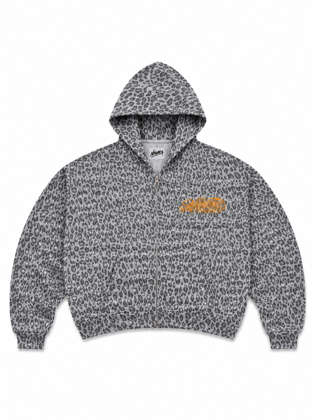 Unisex Leopard Print Waffle Full Zip Hoodie Novara Studio   Novara Studio