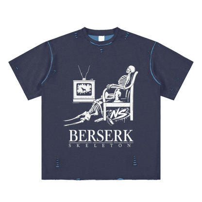 Hand-frayed Reversible T-shirt ODMPOD   Novara Studio