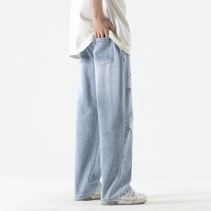 Fashion Men Loose Drawstring Straight-leg Pants Novara Shop   Novara Shop