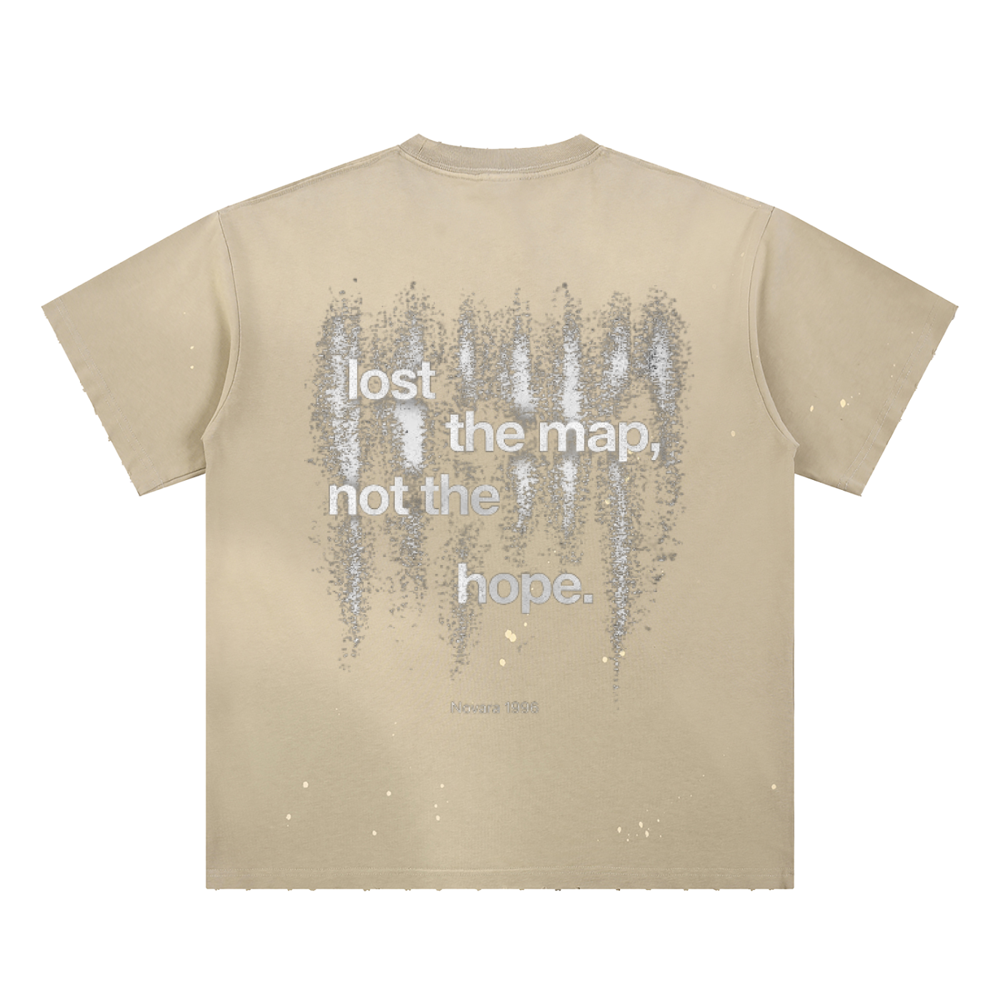 Novara Hand-Frayed Sunfade Paint Splatter T-Shirt ODMPOD   Novara Shop