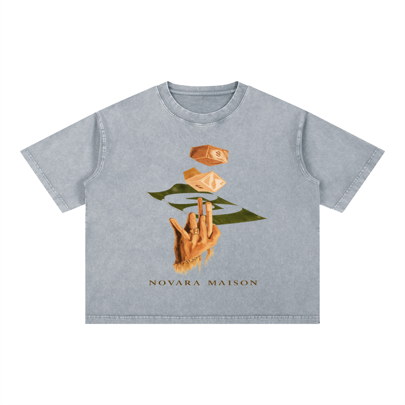 Mineral Wash Boxy Cotton T-Shirt ODMPOD   Novara Studio