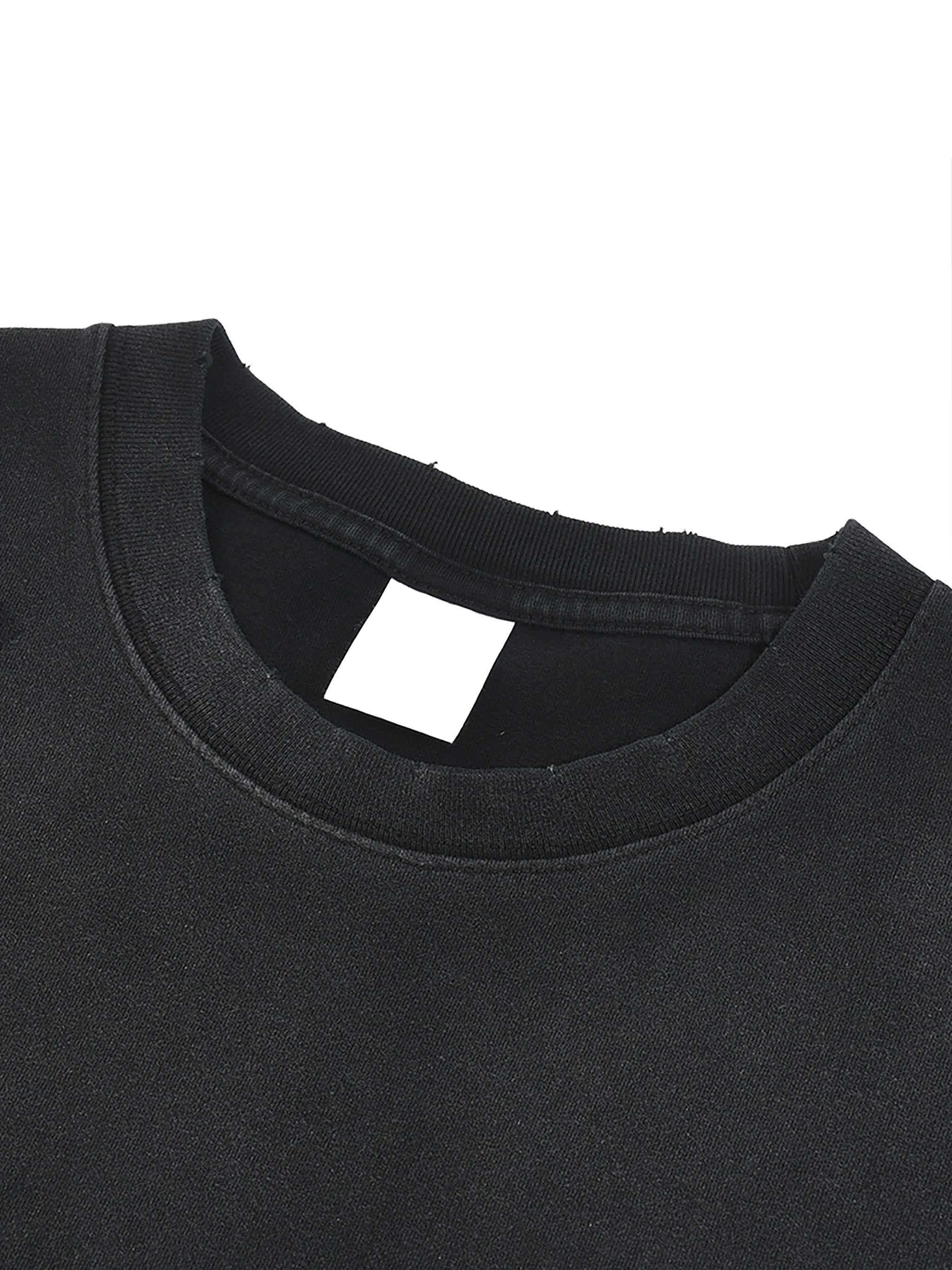 Hand-Frayed Sunfade Paint Splatter T-Shirt