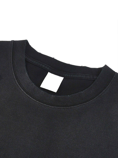 Hand-Frayed Sunfade Paint Splatter T-Shirt