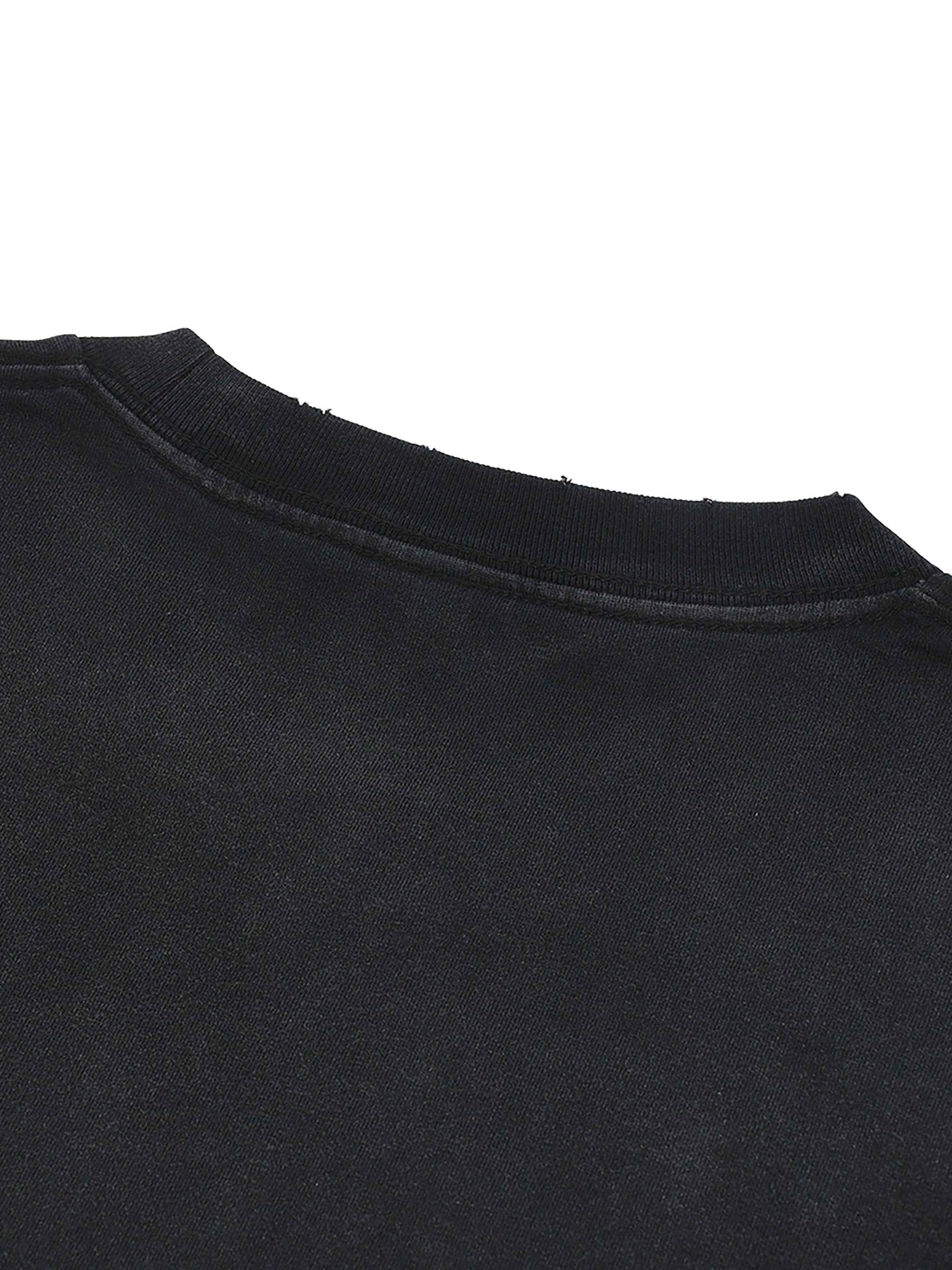 Hand-Frayed Sunfade Paint Splatter T-Shirt