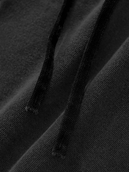 Snow Washed Raw Edge Drawstring Shorts