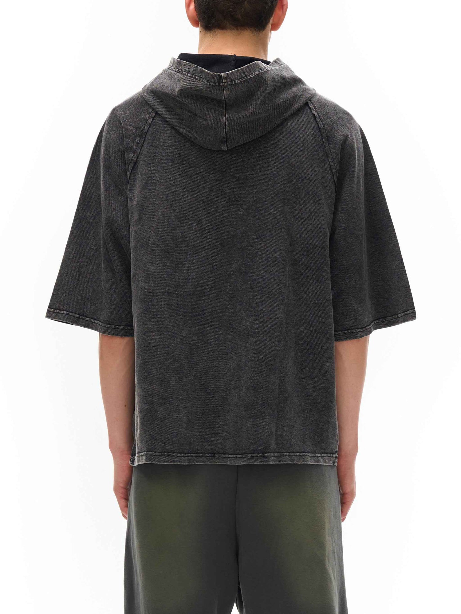 Snow Washed Hooded Boxy T-Shirt
