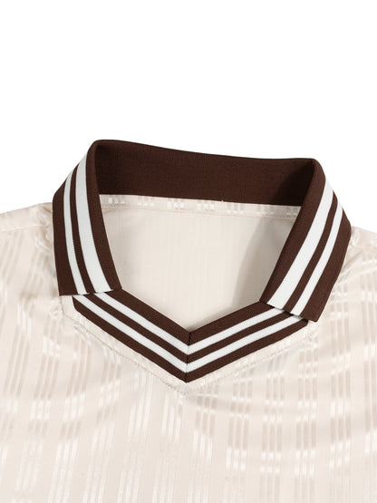 Striped Collar Polo - Novarashop
