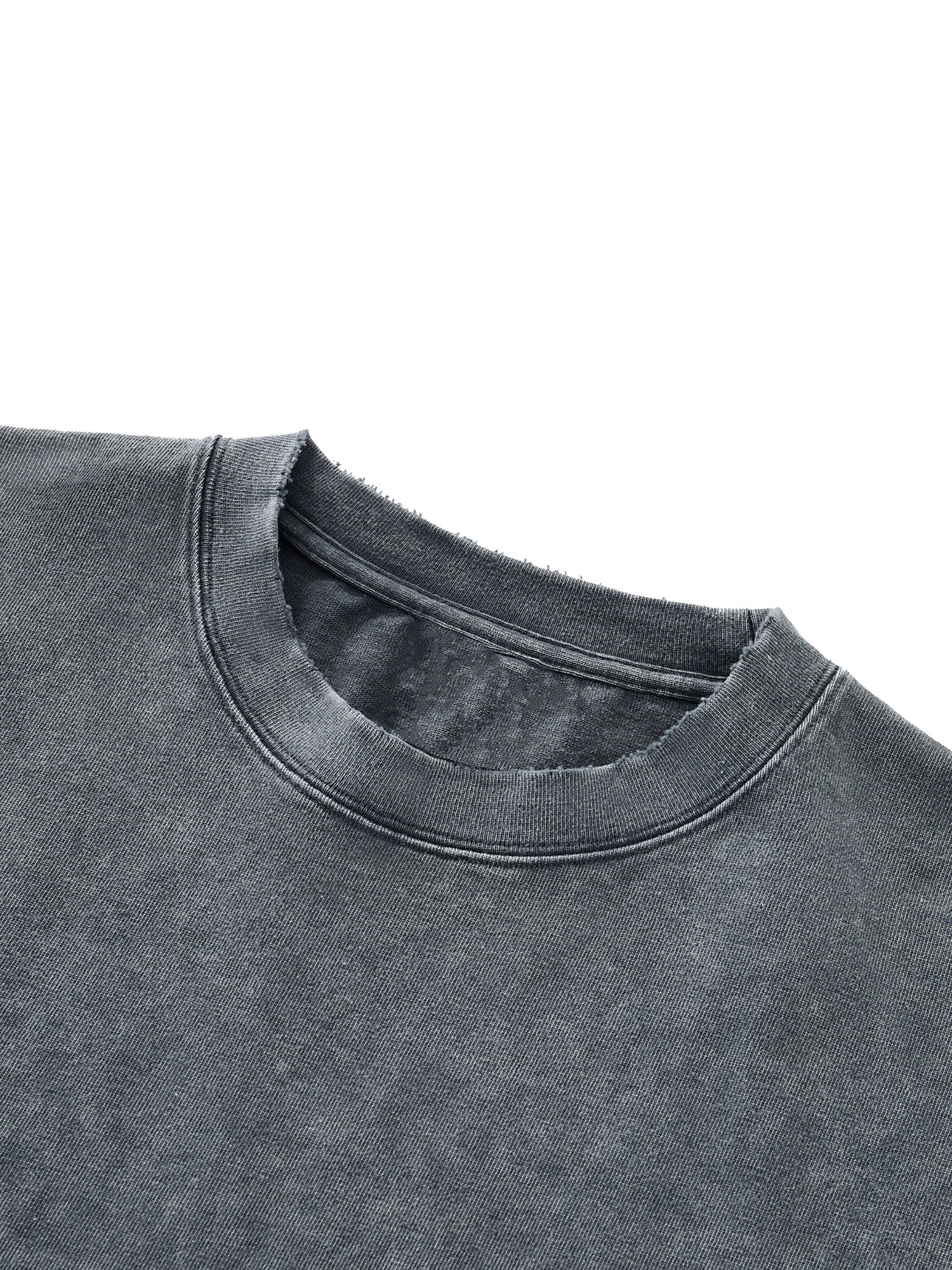 Snow Wash Raw-Hem Boxy T-shirt ODMPOD   Novara Studio