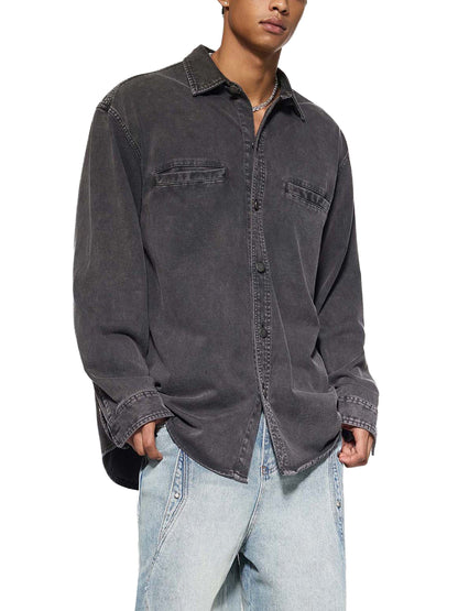 Denim Vintage Washed Heavyweight Jacket ODMPOD   Novara Shop