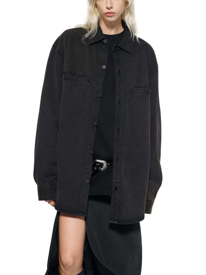 Denim Vintage Washed Heavyweight Jacket ODMPOD   Novara Shop