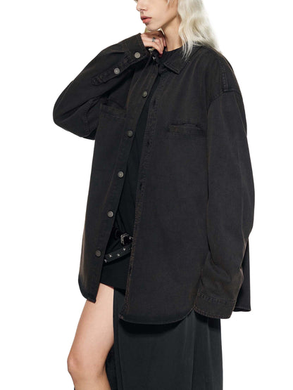 Denim Vintage Washed Heavyweight Jacket ODMPOD   Novara Shop