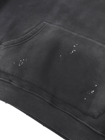 Vintage Washed Frayed Fleece Hoodie ODMPOD   Novara Shop
