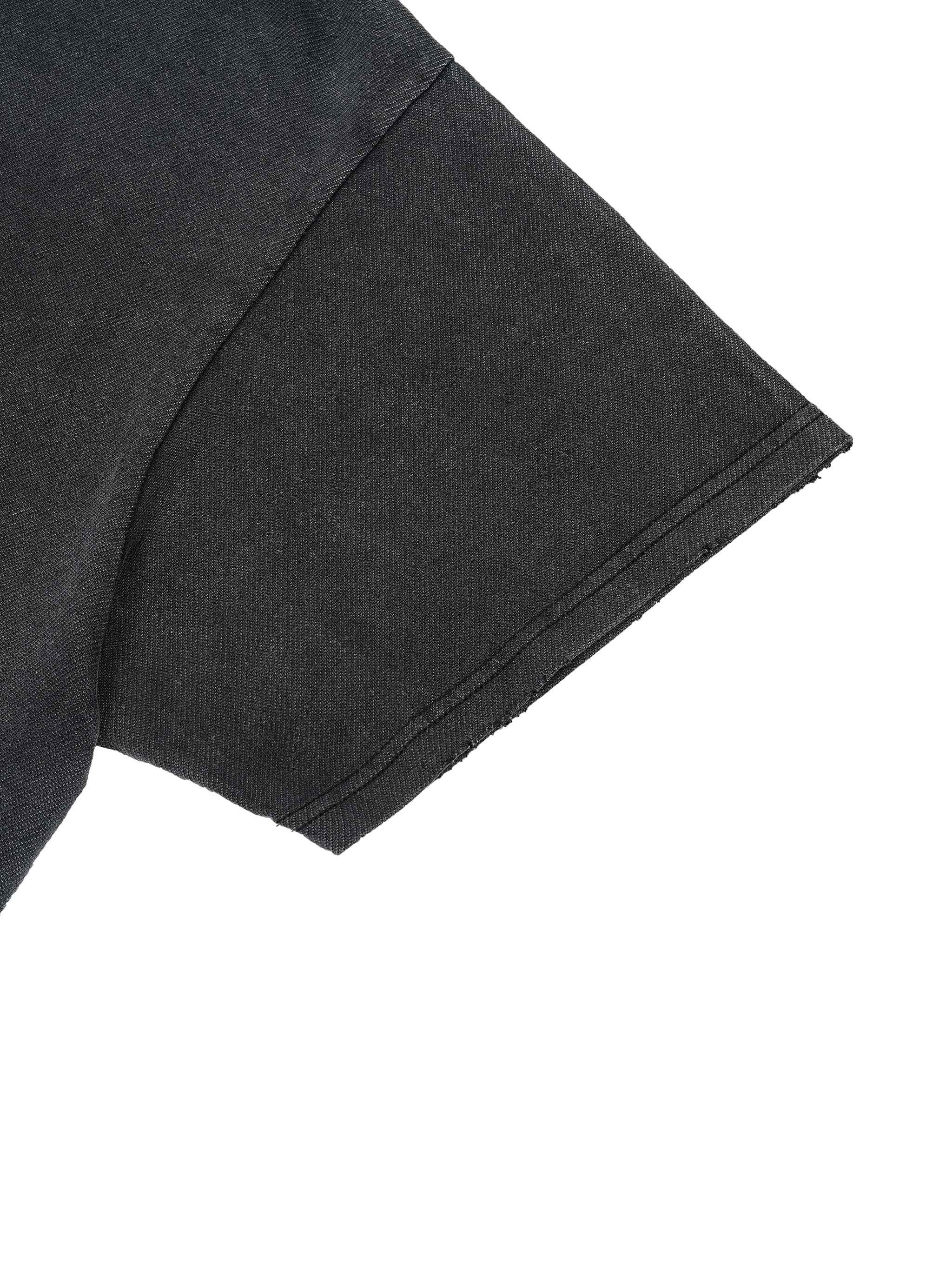 Novara Vintage Wash Boxy Distressed Hem T-Shirt